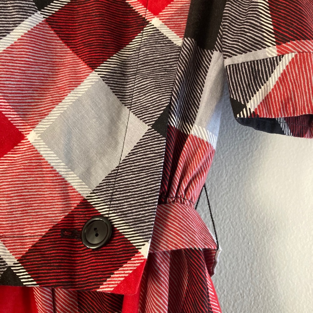 Plaid Red and Black Vintage Small Dress